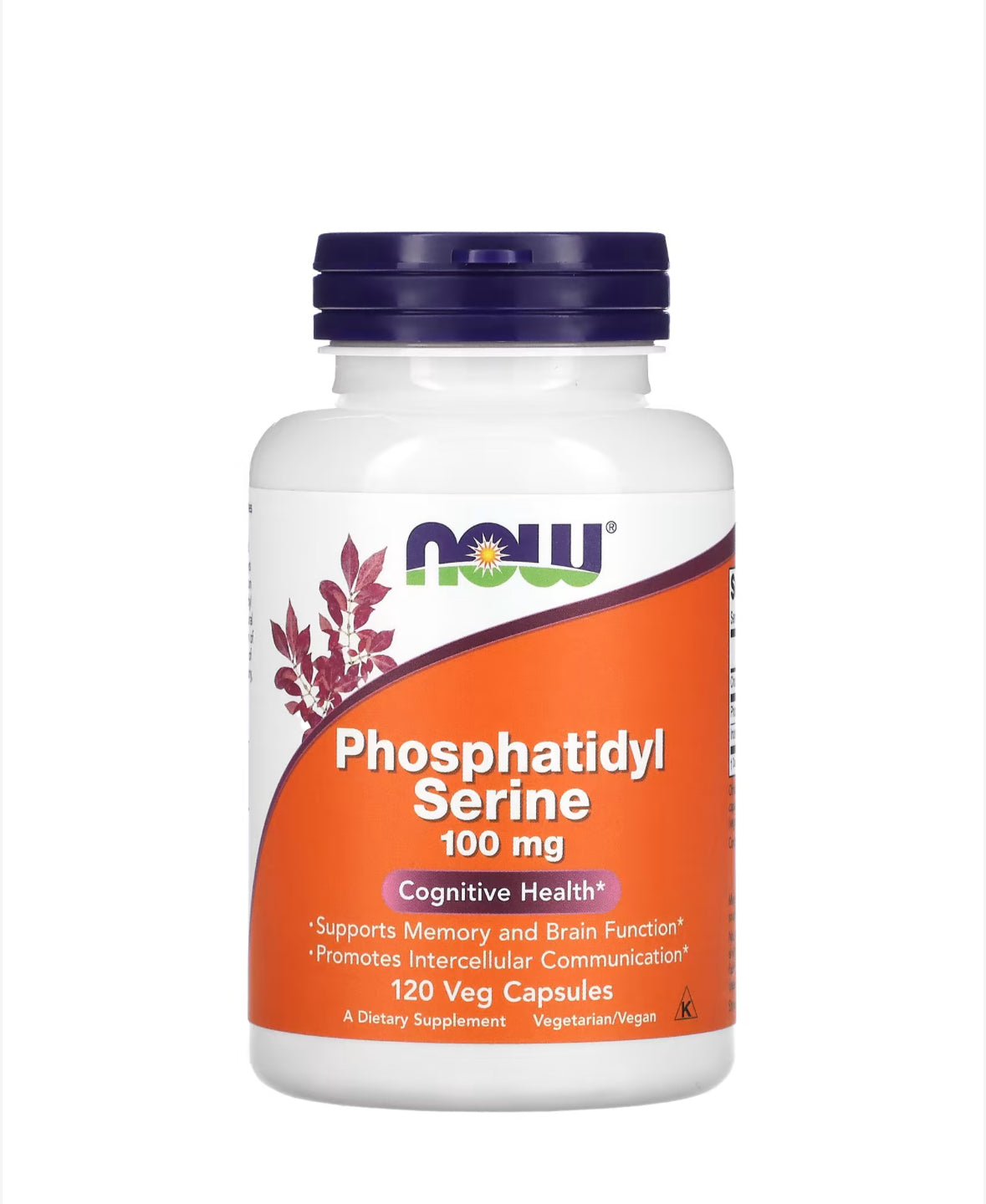 NOW PHOSPHATIDYL SERINE 100MG, 120 VEG CAPSULES