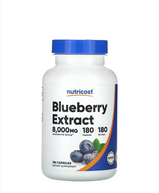 NUTRICOST BLUEBERRY EXTRACT, 180 CAPSULES