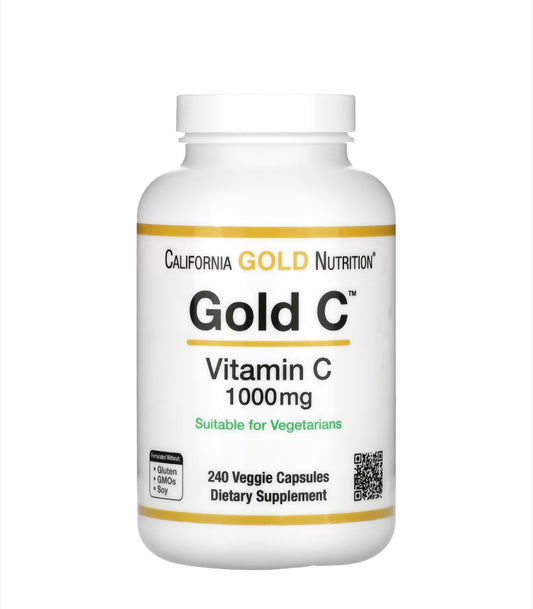 CALIFORNIA GOLD NUTRITION GOLD C, 1000MG, 240 VEGGIE CAPSULES