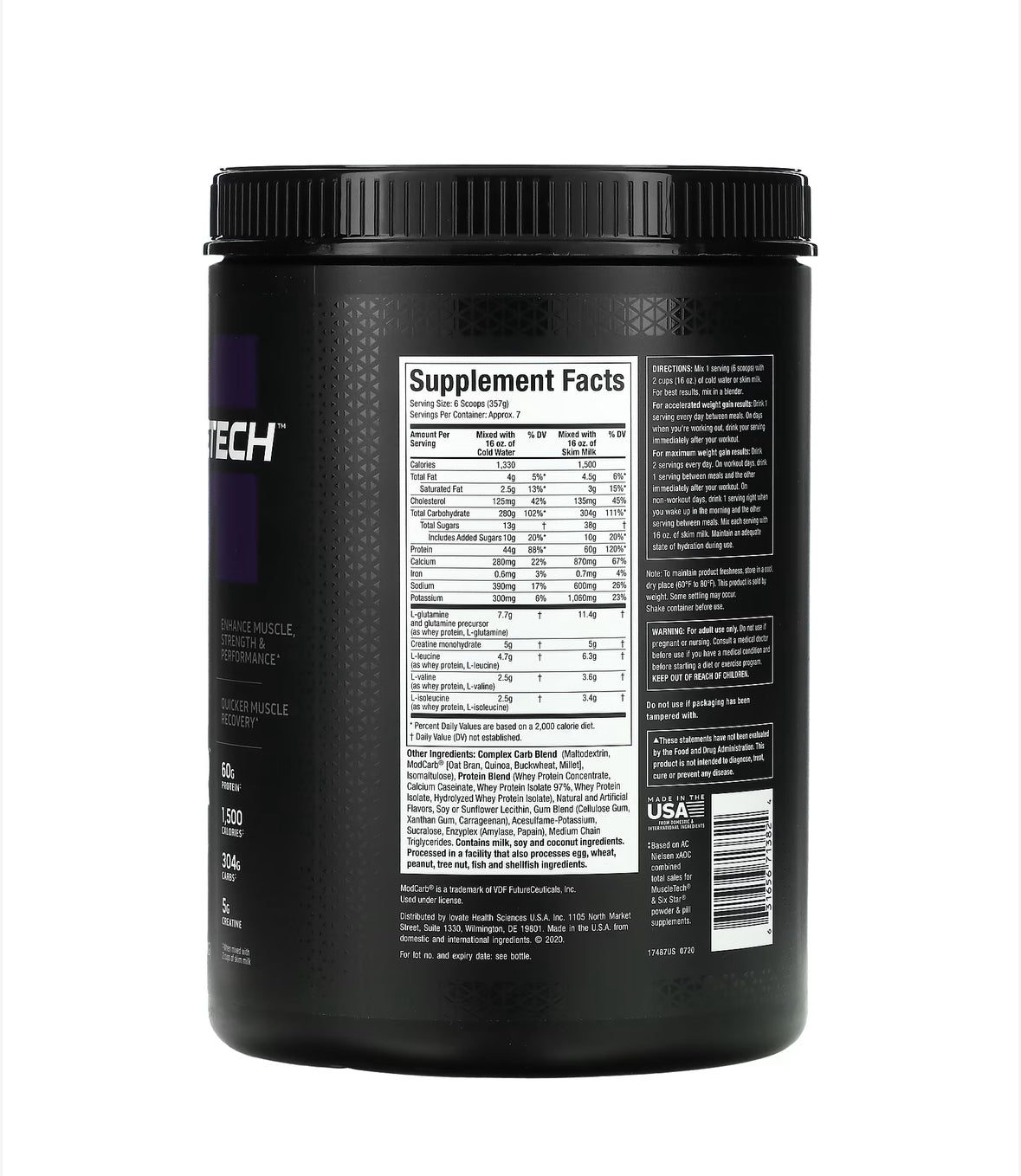 MUSCLETECH 100% MASS GAINER