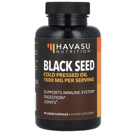 HAVASU NUTRITION BLACK SEED COLD PRESSED OIL 1500MG