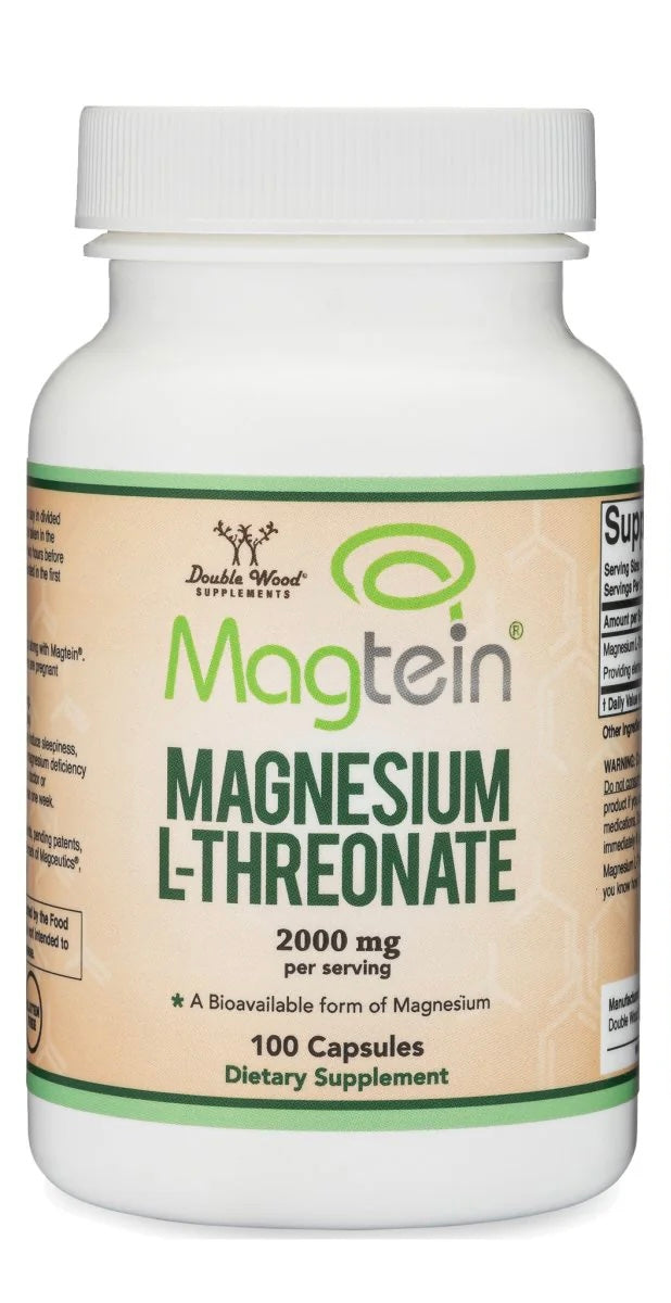 DOUBLE WOOD MAGTEIN MAGNESIUM L-THREONATE 2000MG, 100 CAPSULES