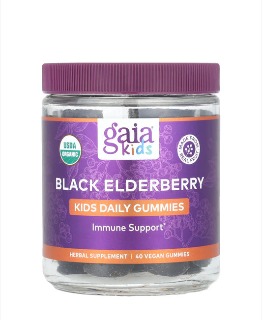 GAIA HERBS BLACK ELDERBERRY KIDS DAILY GUMMIES