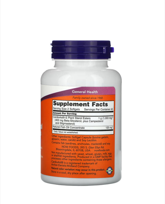 NOW BETA-SITOSTEROL PLANT STEROLS, 90 SOFTGELS