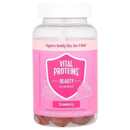 Vital Proteins
Beauty Gummies, Strawberry, 60 Gummies