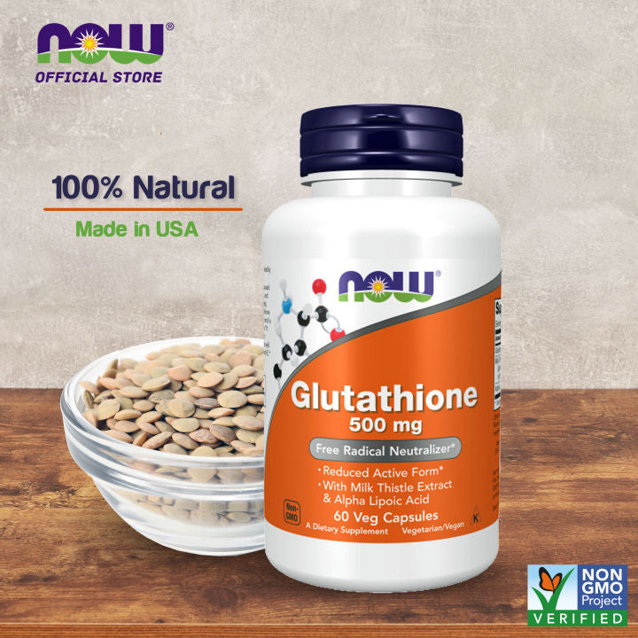 NOW GLUTATHIONE 500MG, 60 VEG. CAPSULES