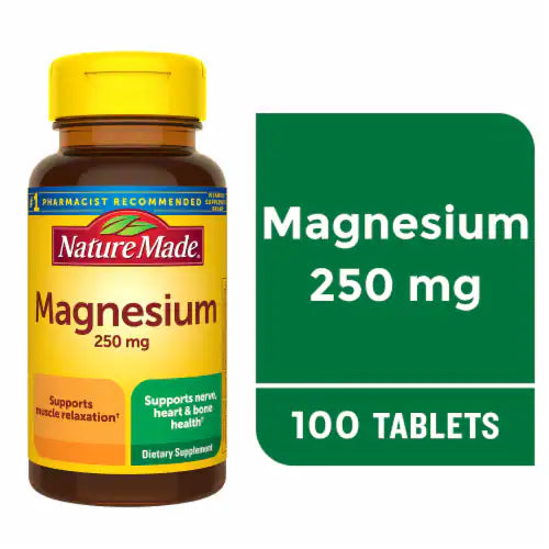 NATURE MADE MAGNESIUM 250MG, 100 TABLETS