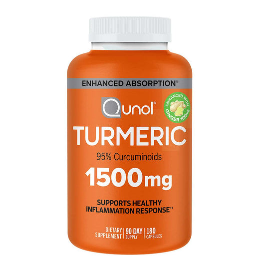 QUNOL TURMERIC 1500MG, 180 CAPSULES