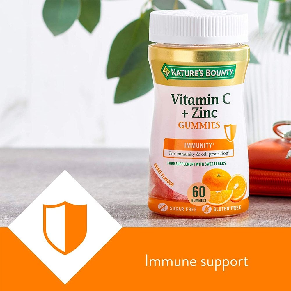 NATURE’S BOUNTY VITAMIN C + ZINC, 60 GUMMIES