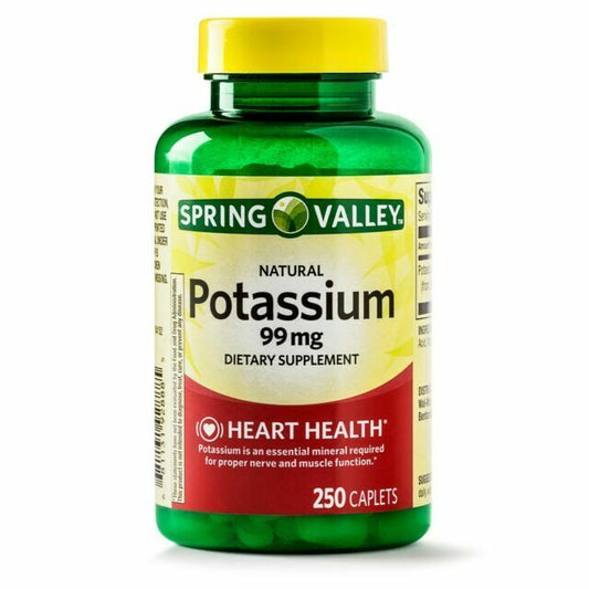 SPRING VALLEY POTASSIUM 99MG, 250 CAPLETS