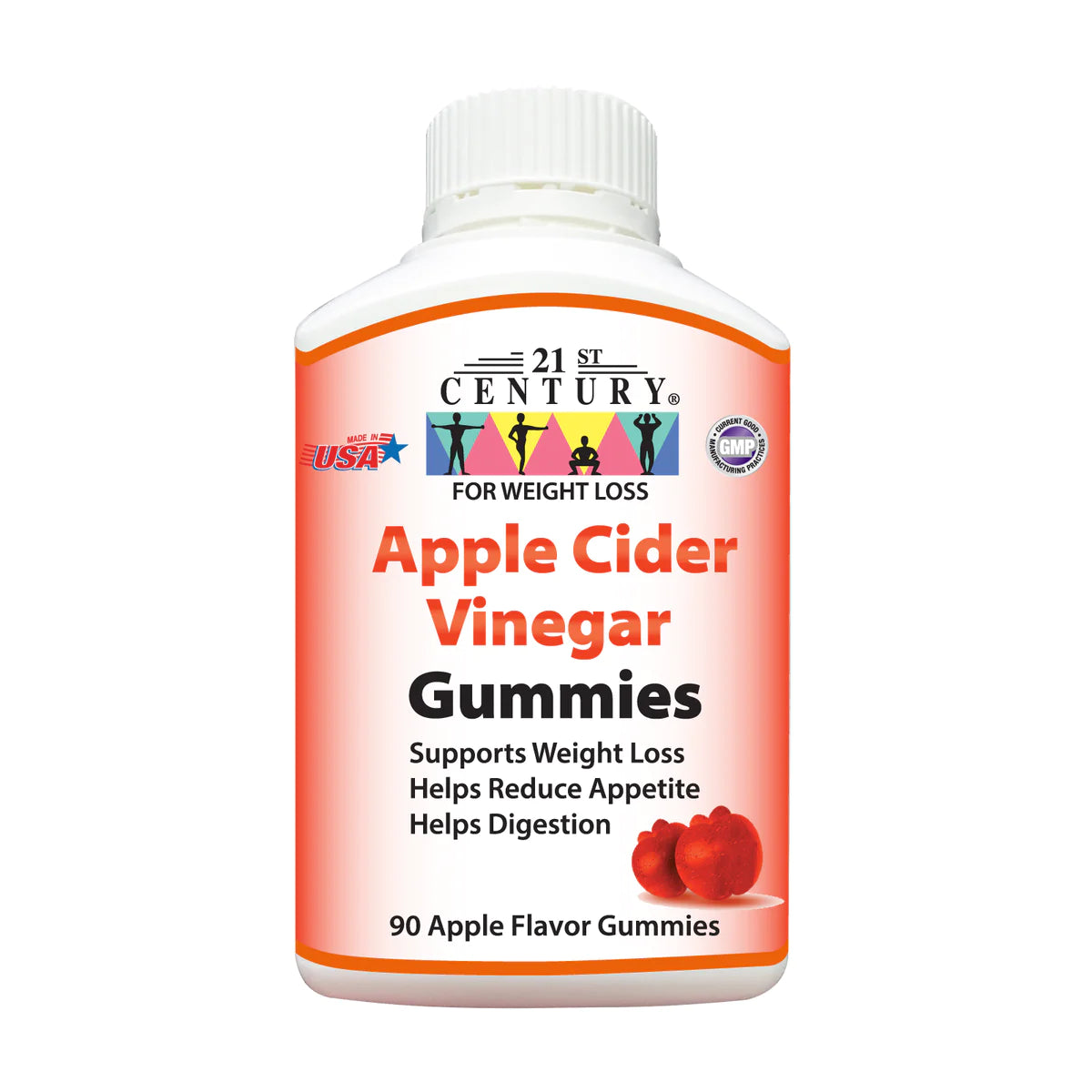 21ST CENTURY APPLE CIDER VINEGAR, 90 GUMMIES