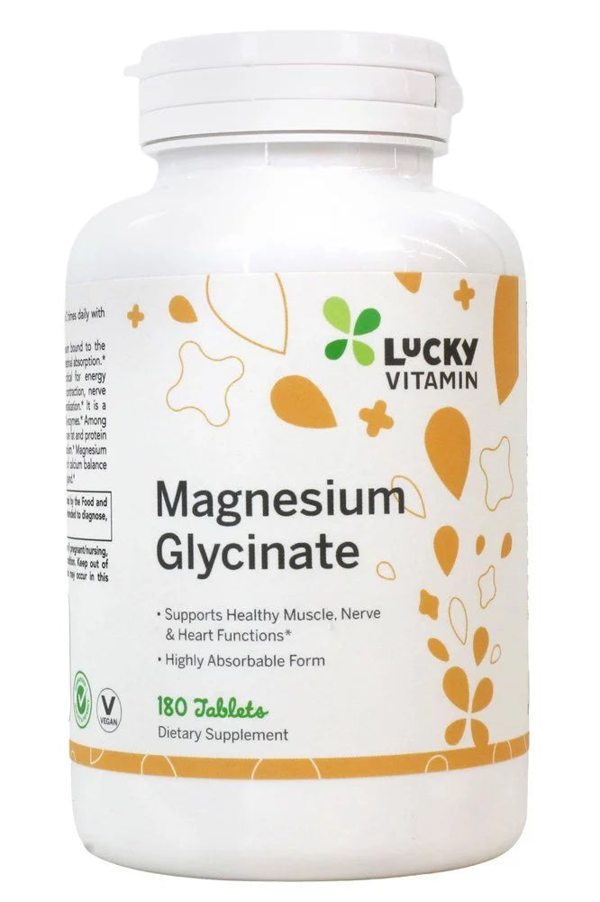 LUCKY VITAMIN MAGNESIUM GLYCINATE, 180 TABLETS – Health Online