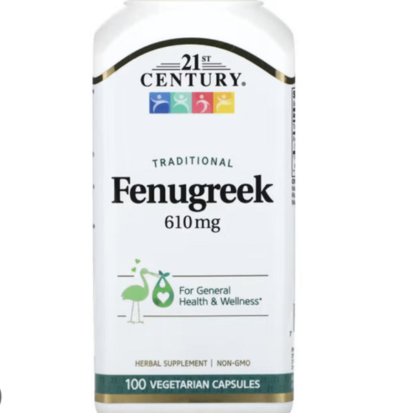 21ST CENTURY FENUGREEK 610MG, 100 CAPSULES