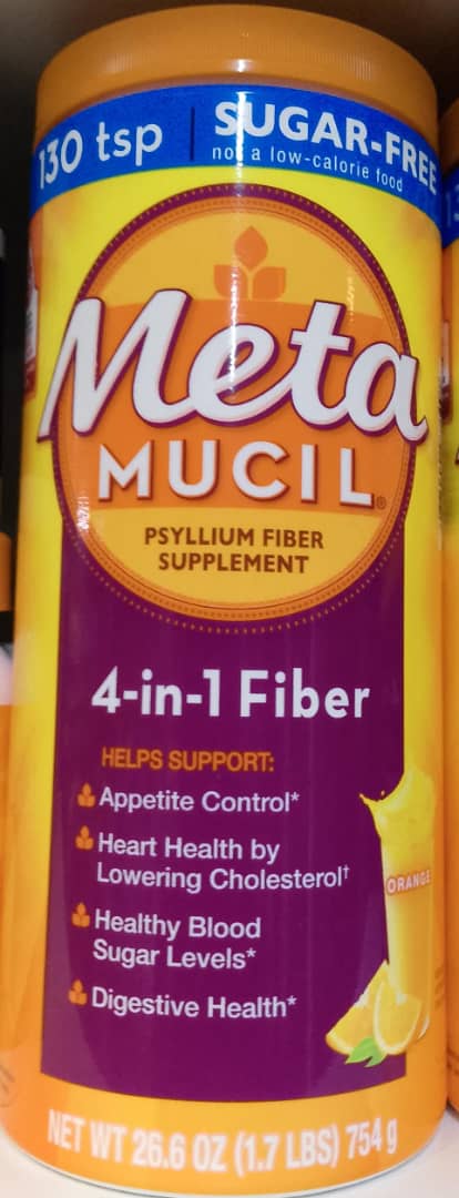 META MUCIL PSYLLIUM FIBER SUPPLEMENT 4-IN-1 FIBER