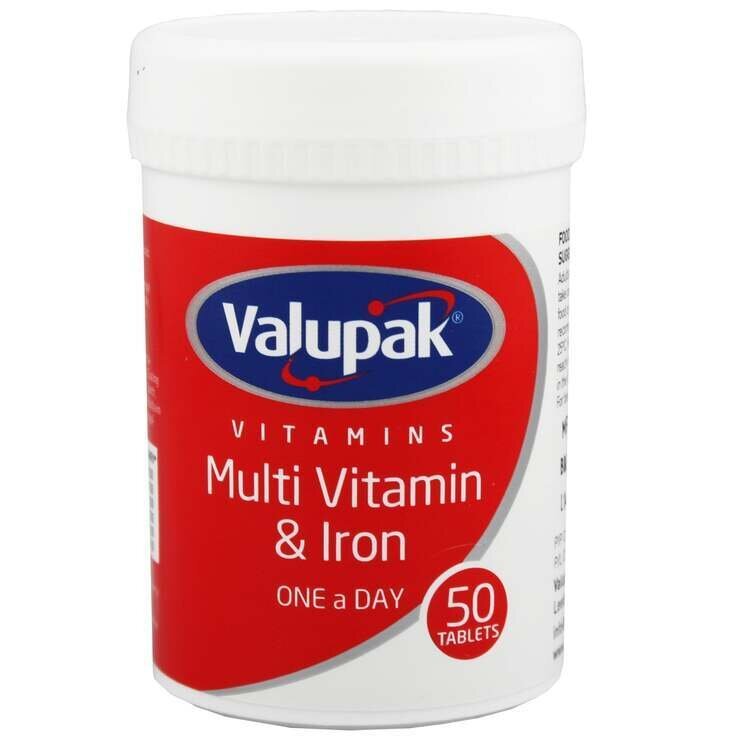 VALUPAK MULTI VITAMINS & IRON, 50 TABLETS