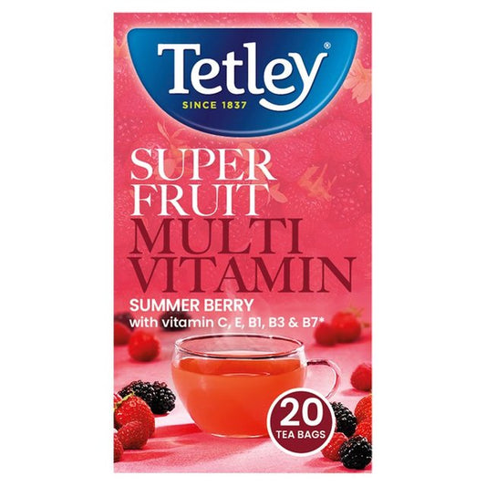 TETLEY SUPER FRUIT MULTIVITAMIN, 20 TEA BAGS