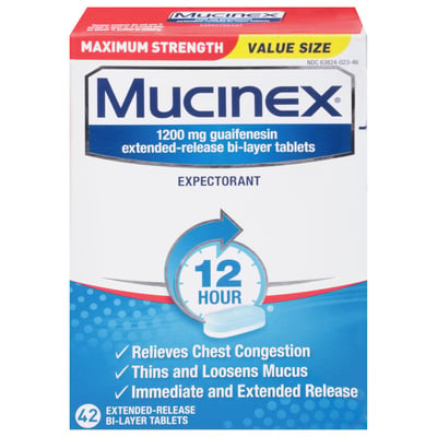 MUCINEX EXPECTORANT MAXIMUM STRENGTH (42 TABLETS)