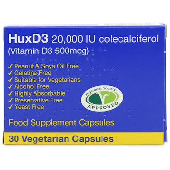 HUXD3 20,000 IU COLECALCIFEROL (VITAMIN D3 500MCG)