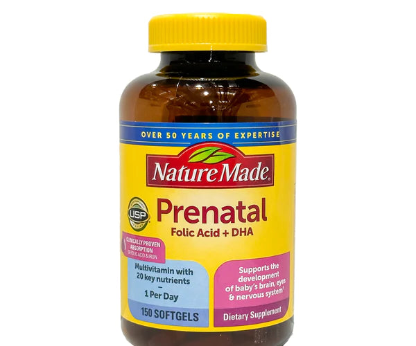 NATUREMADE PRENATAL FOLIC ACID + DHA, 150 SOFTGELS – Health Online