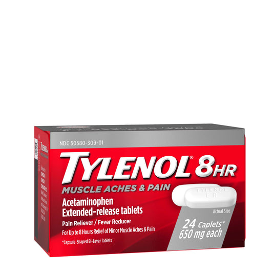 TYLENOL 8HR MUSCLE ACHES & PAIN, 24 CAPLETS