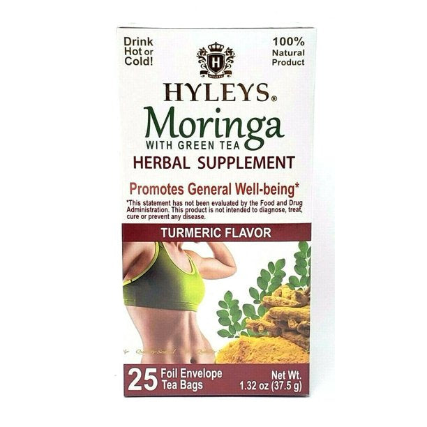 HYLEYS MORINGA WITH GREEN TEA, TURMERIC FLAVOUR