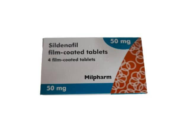 MILPHARM SILDENAFIL 50MG, 4 TABLETS