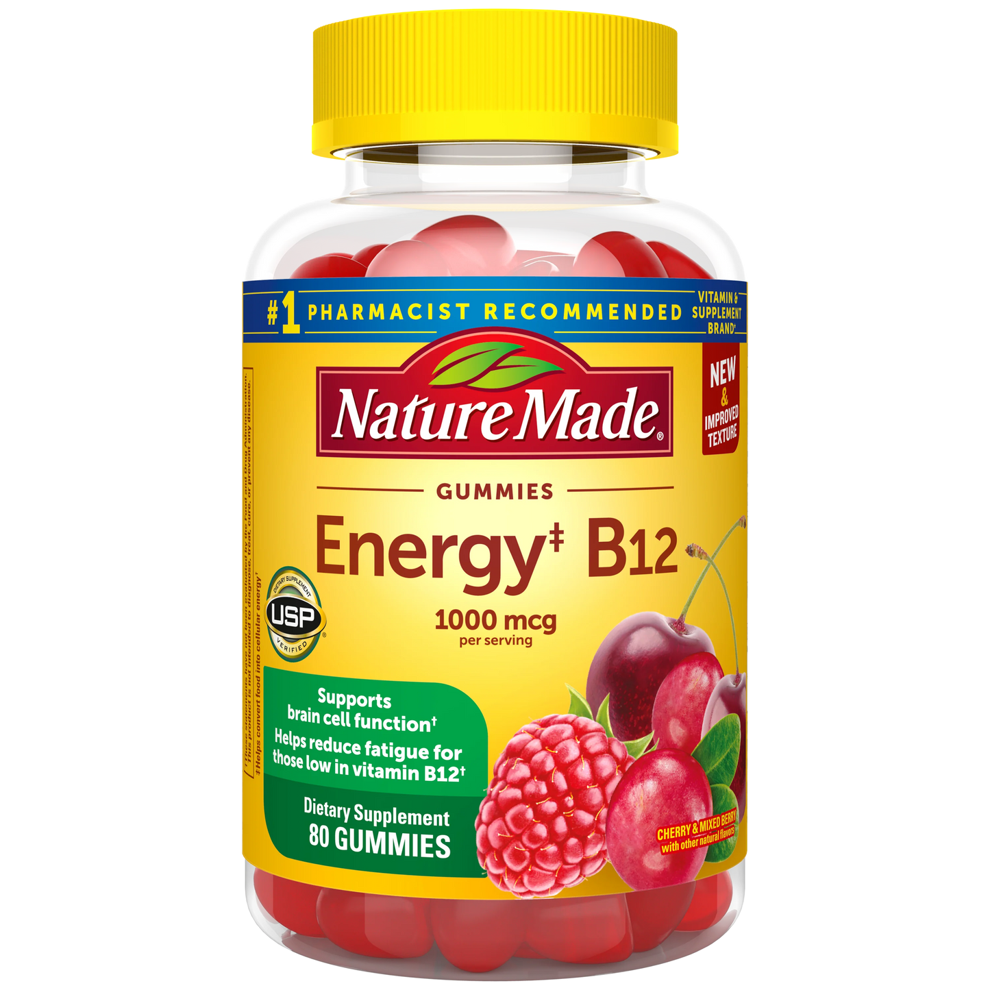 NATUREMADE ENERGY B12 1000MCG, 80 GUMMIES