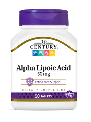 21ST CENTURY ALPHA LIPOIC ACID 50MG, 90 TABLETS - E-Pharmacy Ghana