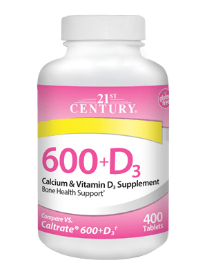 21ST CENTURY CALCIUM 600+D3 - E-Pharmacy Ghana