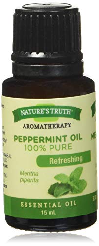 Nature's Truth Essential Oil - 100% Pure Peppermint Oil | Pure & Plant-Based | Massage Oil, Aromatherapy or For Bath/Shower |15 ml