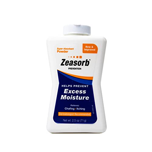 Zeasorb Prevention, Super Absorbent Excess Moisture Powder to Prevent Chafing & Itching- 2.5 oz