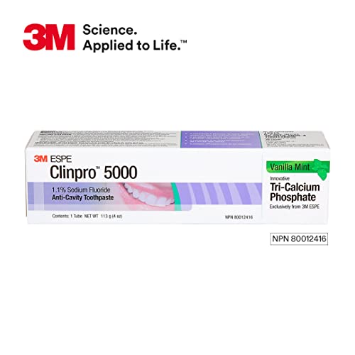 3M Clinpro 5000 Anti-Cavity Toothpaste (1.1% Sodium Fluoride) Vanilla Mint Flavour, 113 g