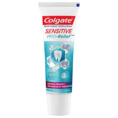 Colgate Sensitive Pro-Relief Repair & Prevent Toothpaste - Dual Zinc and Fluoride Formula for Gum Health, Cavity Protection Whitening Toothpaste, 75ml, 2 Count