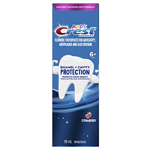 Crest Kid's Enamel + Cavity Protection Toothpaste, Strawberry Flavor, 90 mL