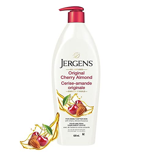 Jergens Original Cherry Almond Moisturizer & Body Lotion for Dry Skin (620 mL)