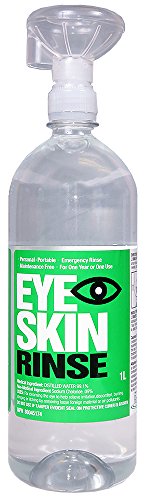 Eye & Skin Rinse 1 Liter First Aid Eye Wash, Portable Eye Wash, Ready to Use. Made in Canada