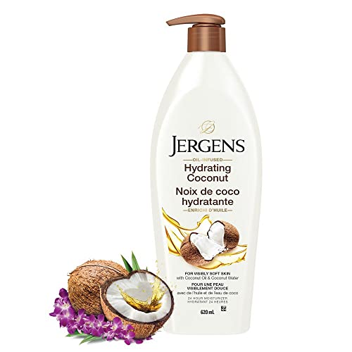 Jergens Hydrating Coconut Moisturizer & Body Lotion for Dry Skin (620 mL)