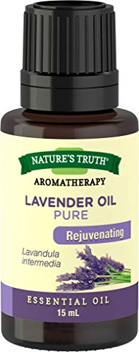 Nature's Truth Essential Oil - 100percent Pure Lavender Oil Lavandula Intermedia Pure and Plant-Based Massage Oil, Aromatherapy or For Bath/Shower 15 ml.