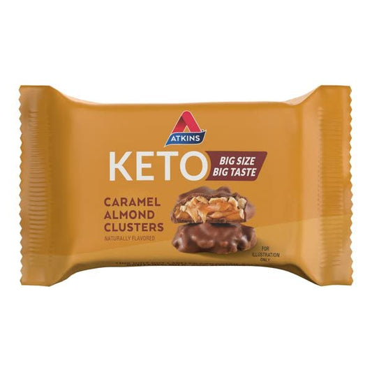 Atkins Keto Caramel Almond Clusters, Keto-Friendly, 20 Count
