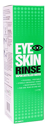 Eye & Skin Rinse 1 Liter First Aid Eye Wash, Portable Eye Wash, Ready to Use. Made in Canada
