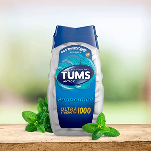 Tums Ultra Strength Antacid for Heartburn Relief, Peppermint, 160 Count