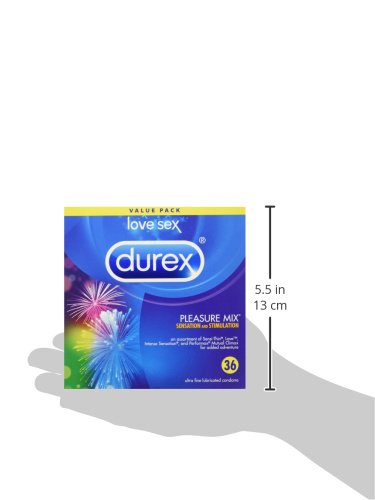 Durex Love Intense Sensation and Performax Mutal Climax Condoms and Pleasure Mix Lubricated Condoms-36 pack