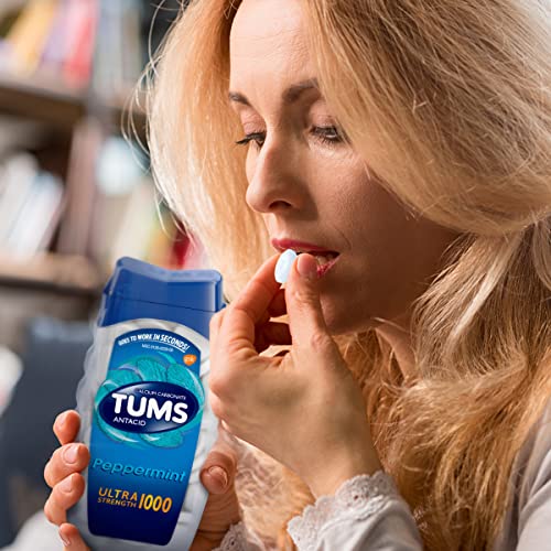 Tums Ultra Strength Antacid for Heartburn Relief, Peppermint, 160 Count