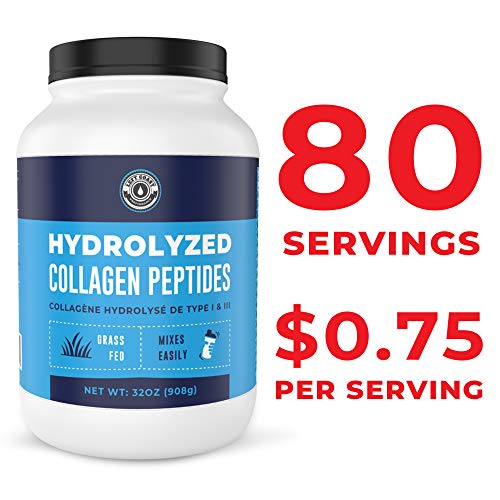 32oz - Hydrolyzed Collagen Peptides [2lbs, 908g] Value Size - Bovine Grass-Fed Collagen Peptide Protein Powder