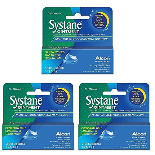 Systane Nighttime Lubricant Eye Ointment-0.123 oz, 3.5g (Pack of 3)